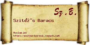 Szitás Baracs névjegykártya